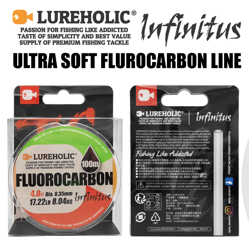 Fluorocarbon Line - Lureholic Infinity Utra Soft 100% Fluorocarbon