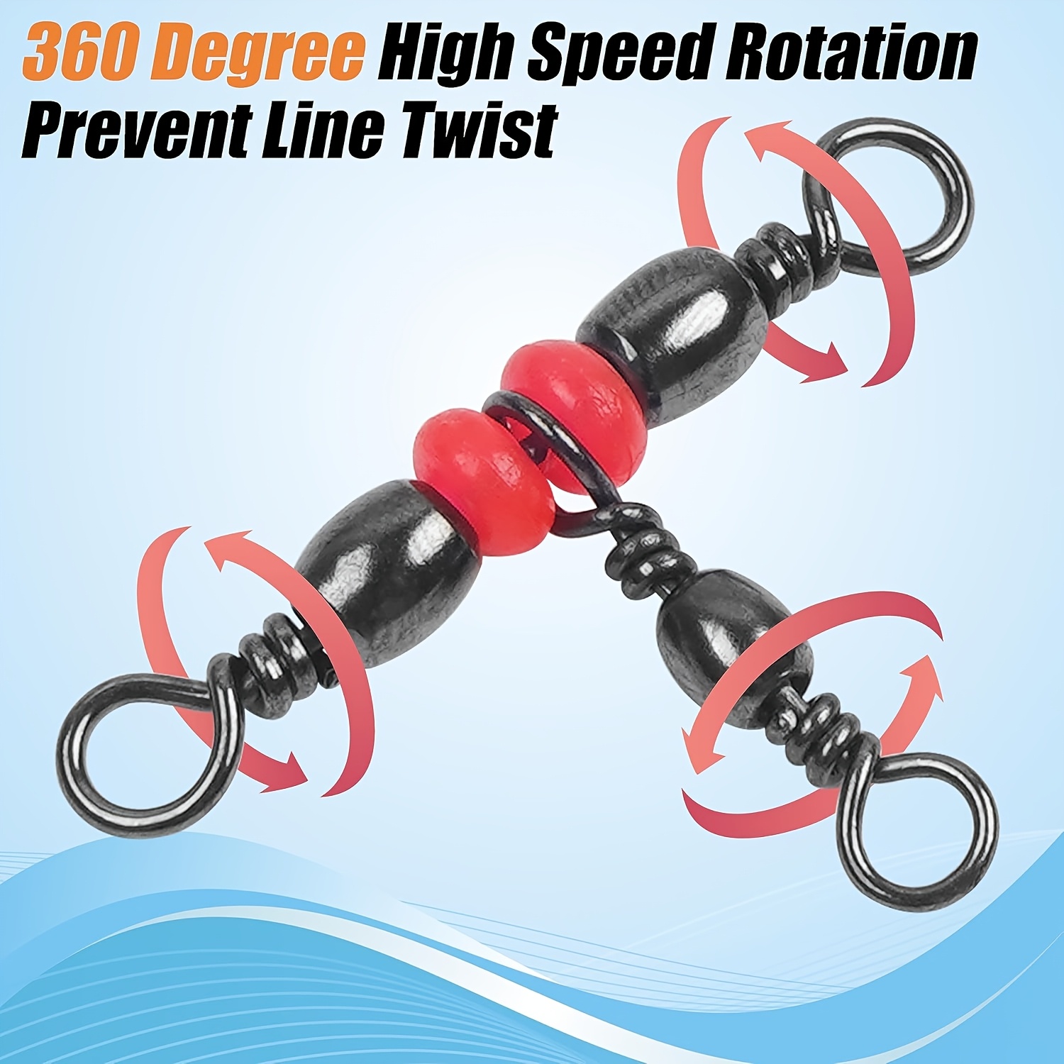 3 Three Way Swivels,Triple Swi - Monofilament Line recension och pris