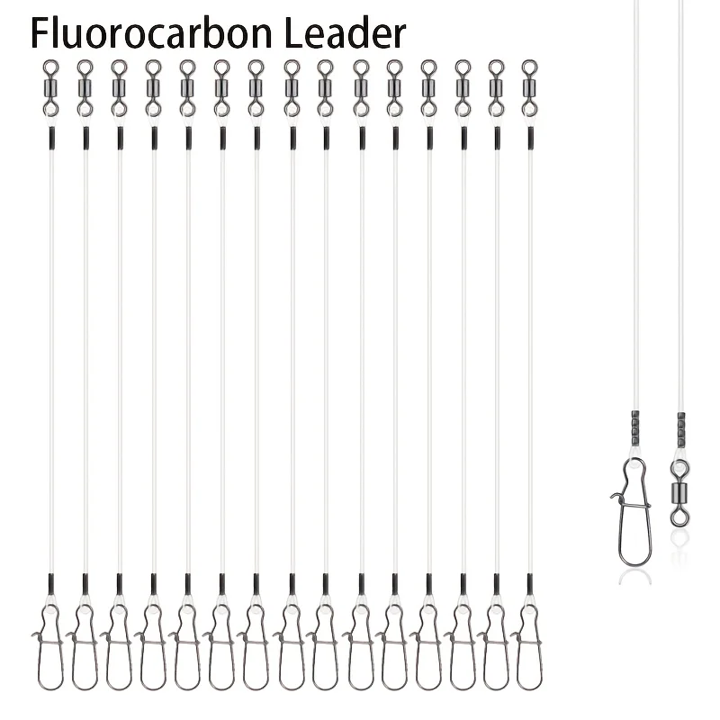 15pcs Fluorocarbon Wire Leader - Leader Line recension och pris