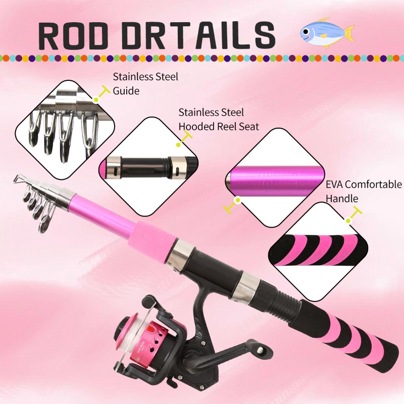 Kids Adult Beginner Fishing Ro - Freshwater Line recension och pris