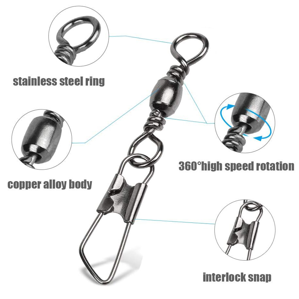 50Pcs Stainless Steel Snap Swi - Freshwater Line recension och pris