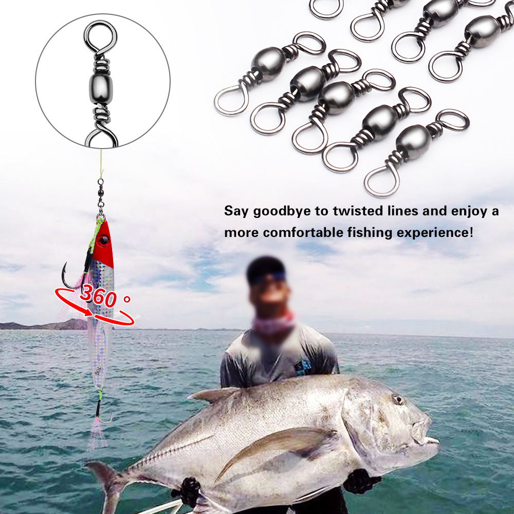 100Pcs Fishing Swivels Connect - Freshwater Line recension och pris