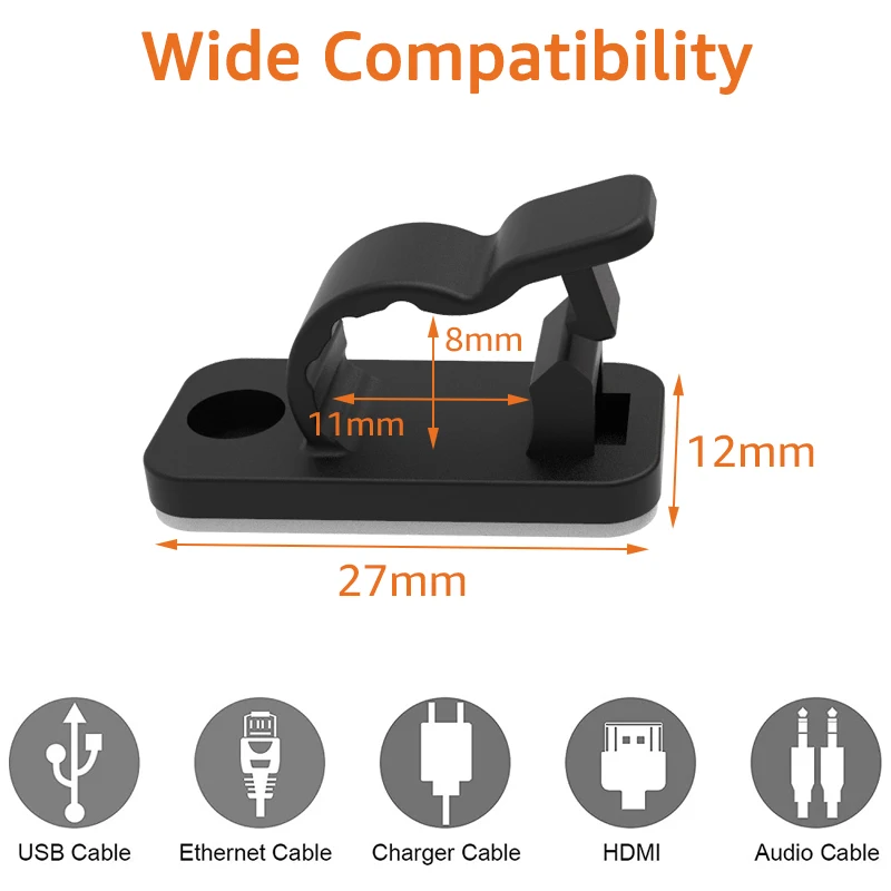 10/50PCS Cable Organizer Clips - Tippet Line recension och pris