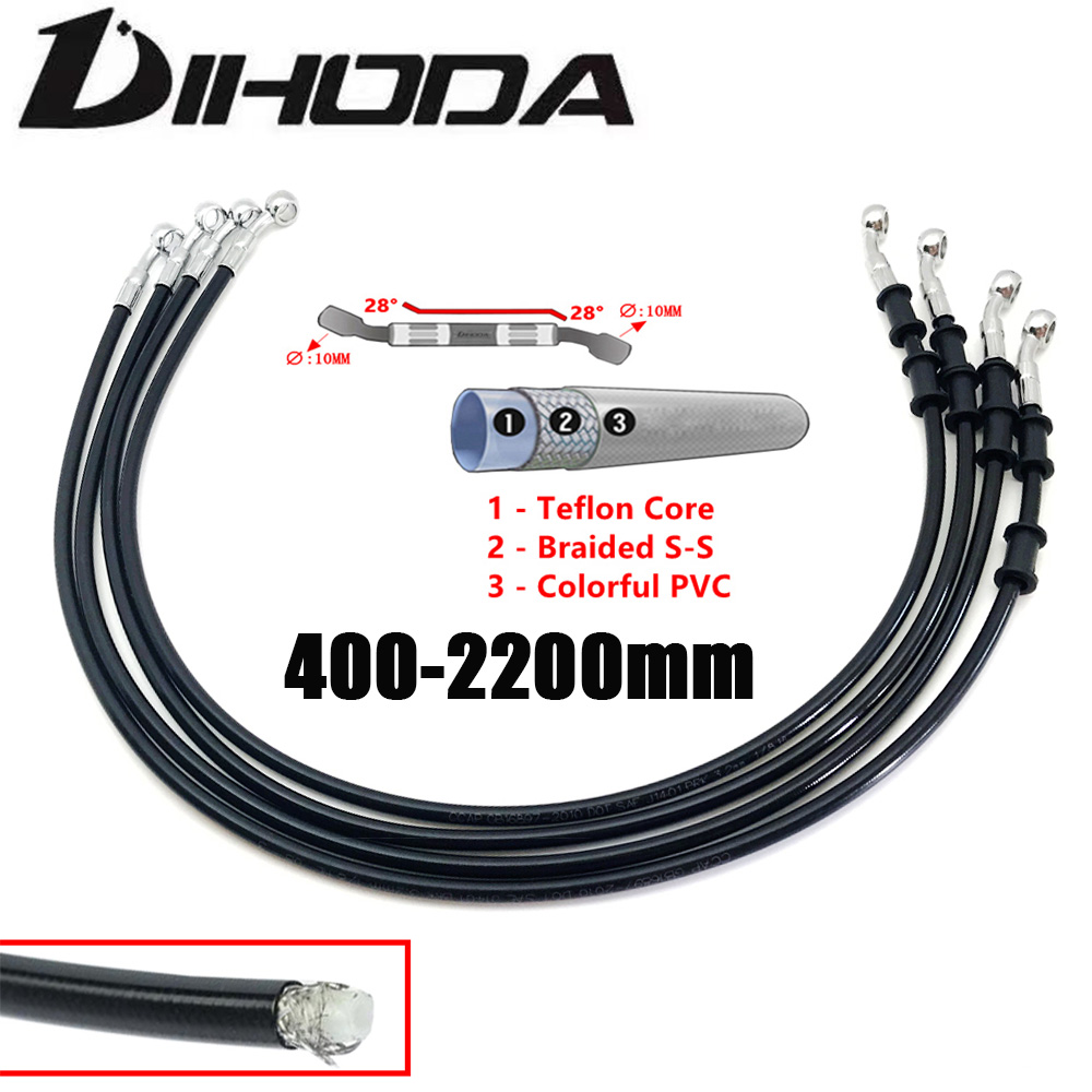 400-2200mm Motorcycle Hydrauli - Braided Line recension och pris
