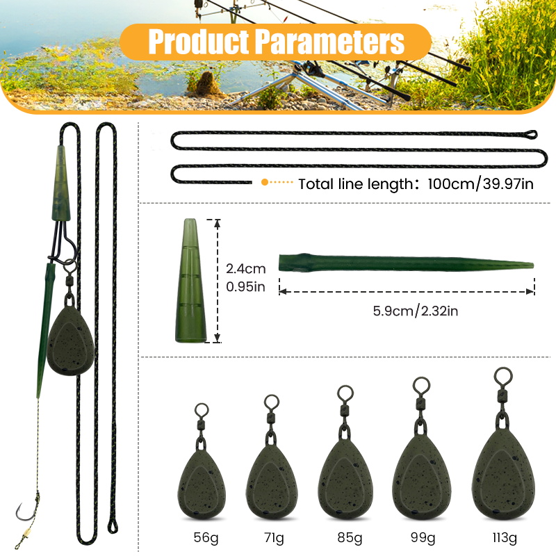 1set Professional Carp Fishing - Leader Line recension och pris