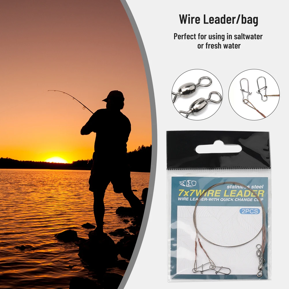 2pcs/Pack Fishing Line Steel W - Leader Line recension och pris