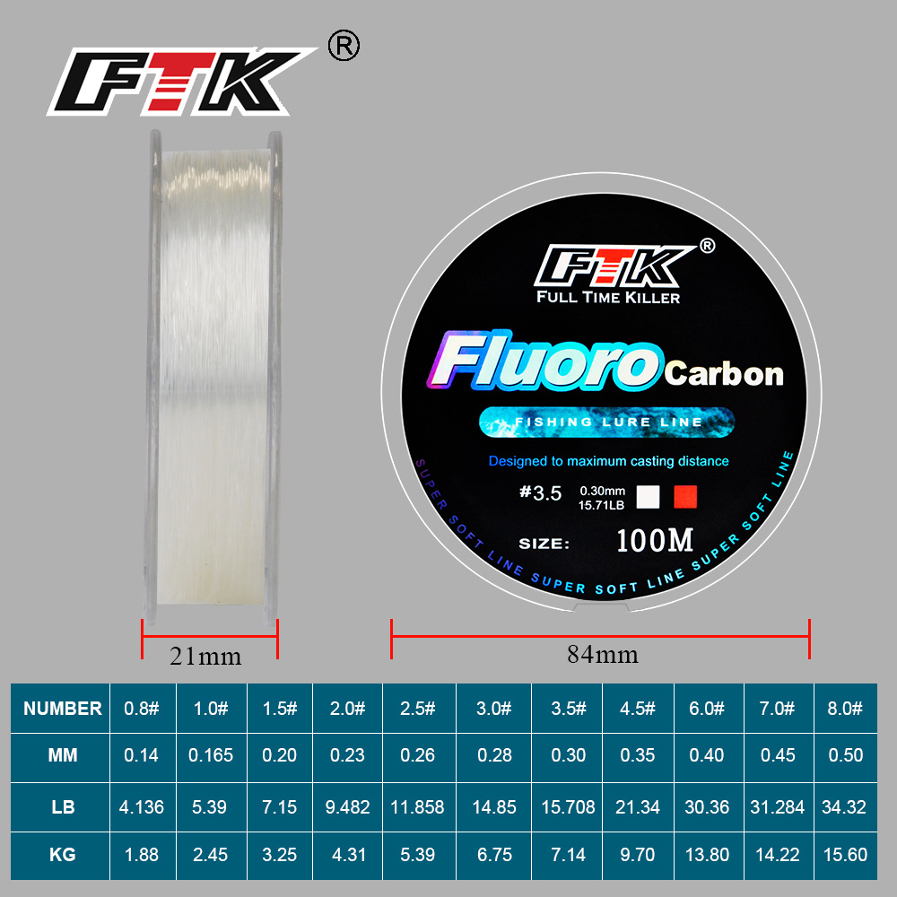 100M Fluorocarbon Coating Fish - Fluorocarbon Line recension och pris