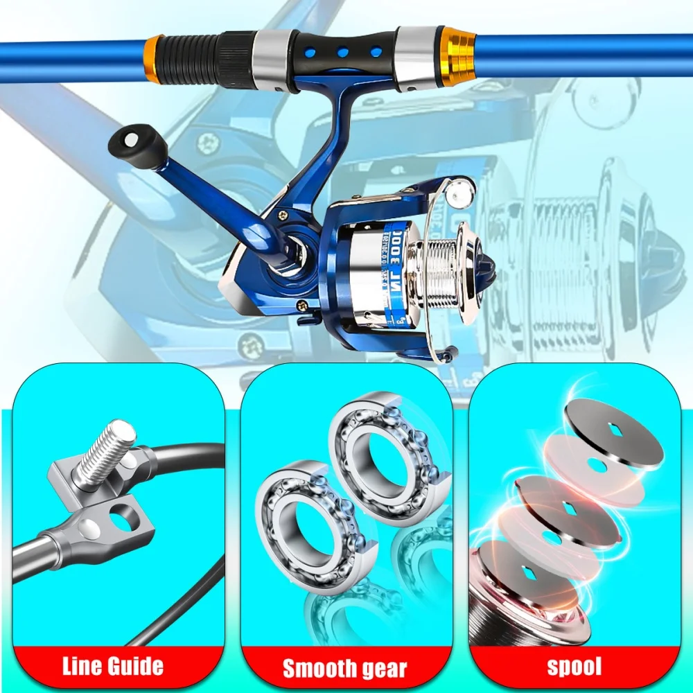 2.1-3.6M Telescopic Glass Fibe - Fishing Line Spooler recension och pris