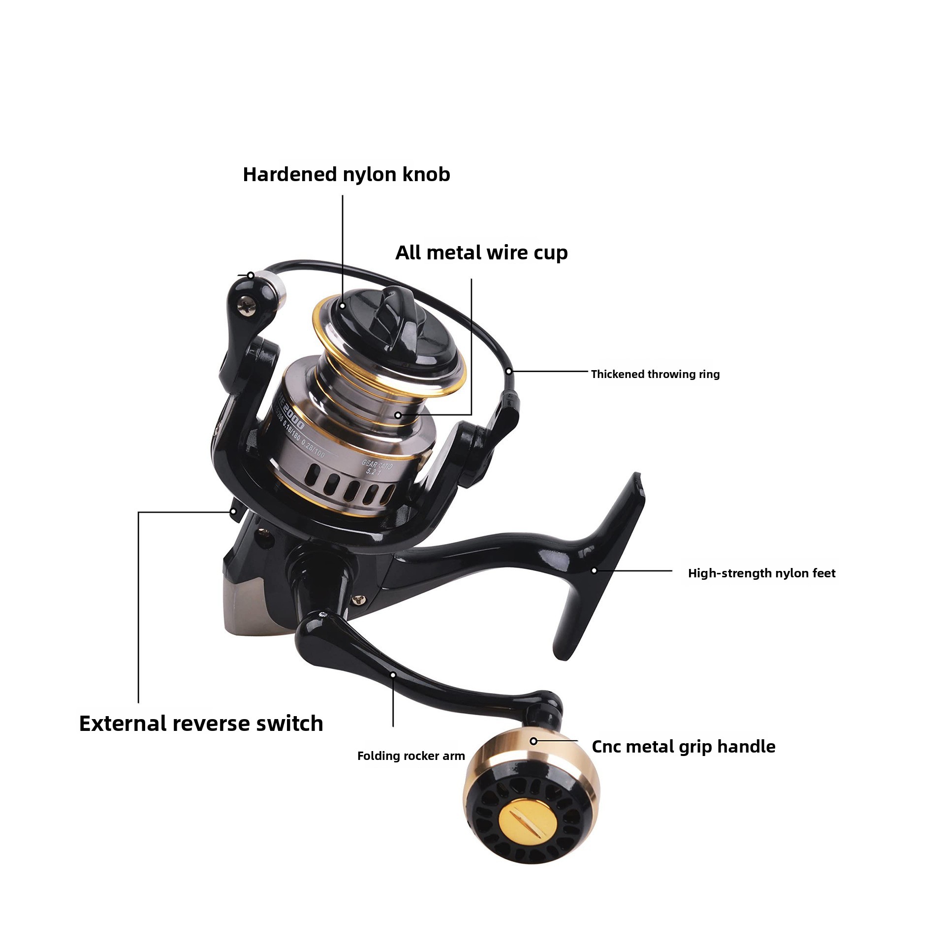 Full Metal Spinning Fishing Re - Ice Fishing Line recension och pris