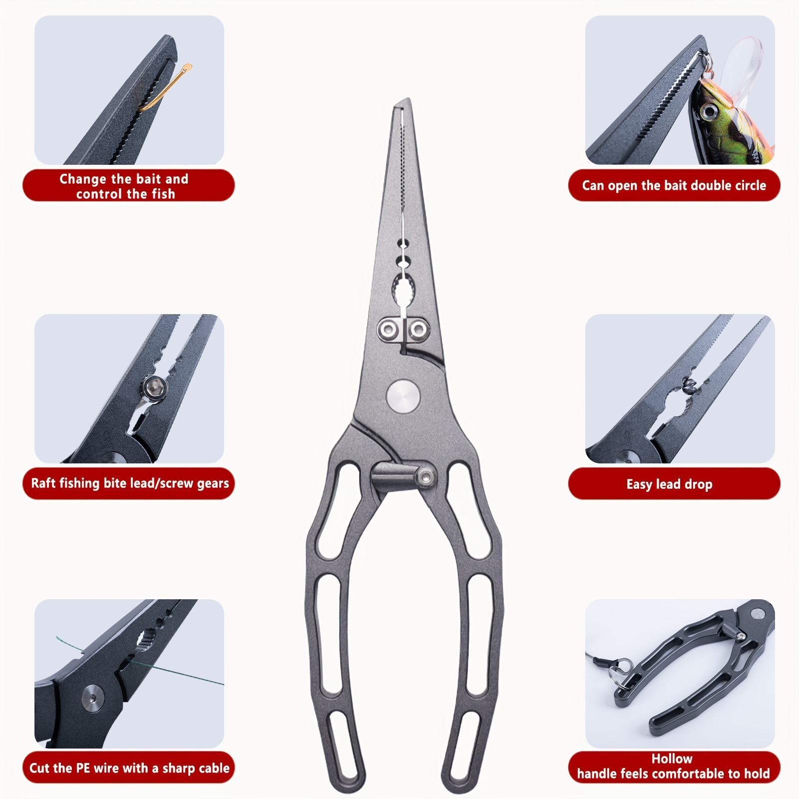 Fishing Pliers and Fish Grippe - Fishing Line Cutter recension och pris